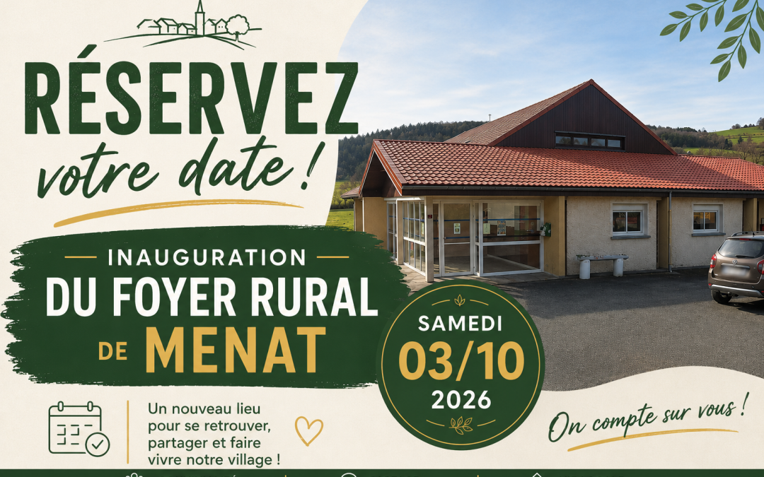 Inauguration Foyer Rural – 03 octobre 2026