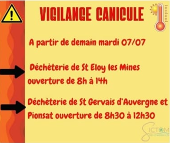 SITCOM – Modification des horaires des déchèteries