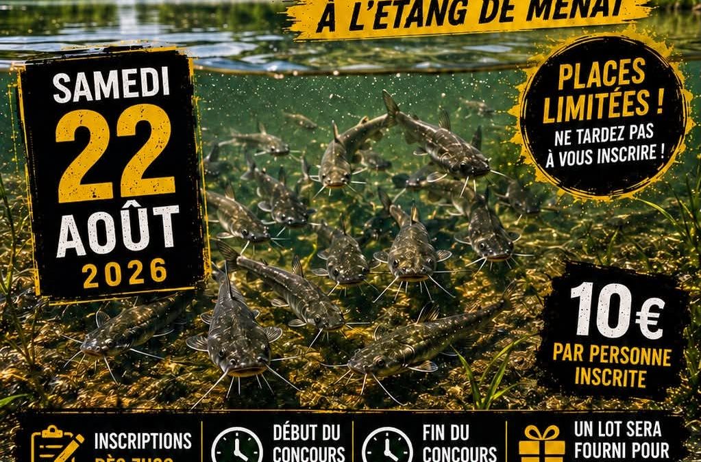 Concours de pêche au poisson chat – 22 août 2026