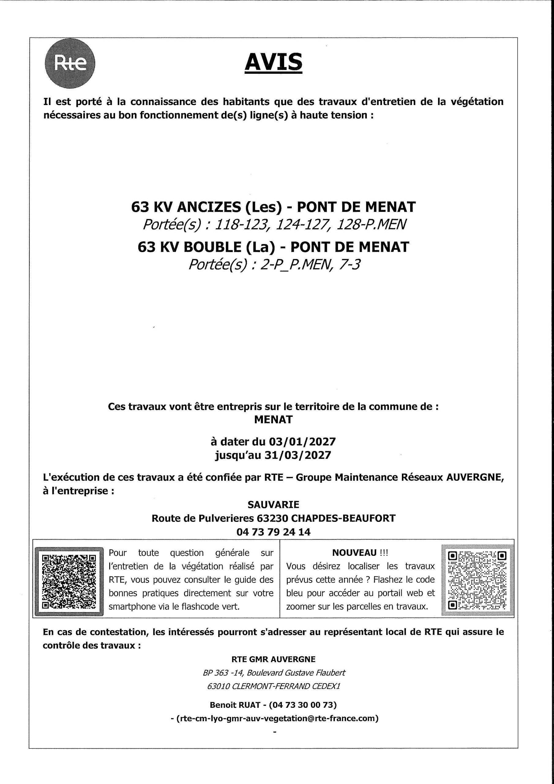 Travaux d&rsquo;entretien de la végétation – 01.2027 à 03.2027