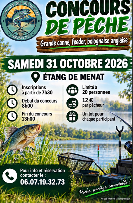 CONCOURS DE PÊCHE – 31.10.2026