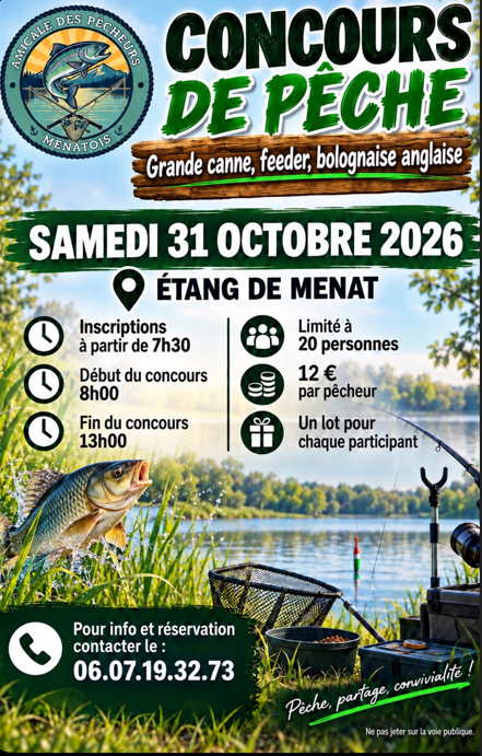 CONCOURS DE PÊCHE – 31.10.2026